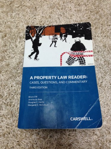Beispielbild fr A Property Law Reader: Cases, Questions and Commentary zum Verkauf von Books Unplugged