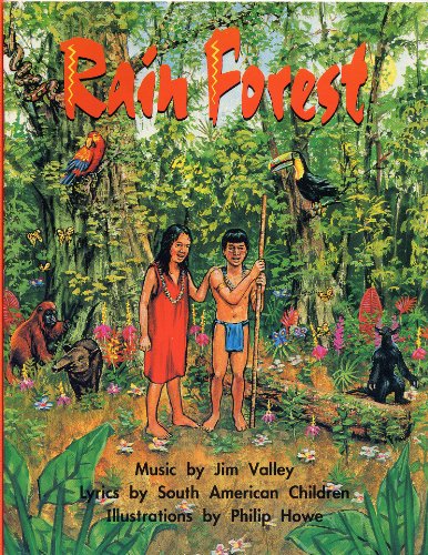 Stock image for RAIN FOREST by Jim Valley and South American Children, illustrated by Philip Howe (1994 Softcover stapled format 7 1/4 x 9 1/2 inches 16 pages The Wright Group Rainbow Planet Series) for sale by Once Upon A Time Books