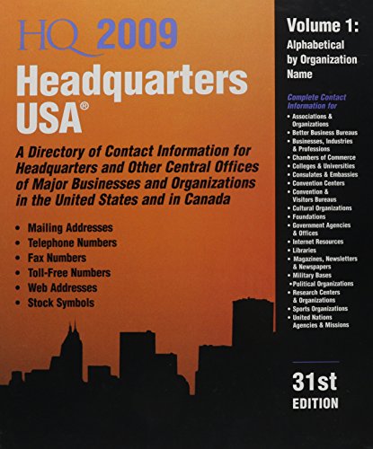 Stock image for Headquarters USA 2009 for sale by Rob the Book Man