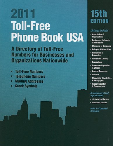 Stock image for Toll-Free Phone Book USA: A Directory of Toll-Free Numbers for Businesses and Organizations Nationwide for sale by ThriftBooks-Atlanta