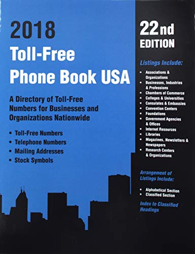 Beispielbild fr Toll Free Directory 2018 zum Verkauf von Better World Books