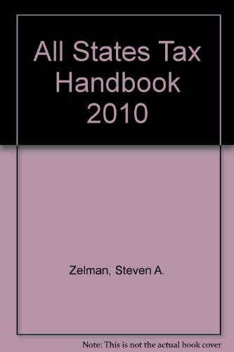 Stock image for All States Tax Handbook 2010 for sale by St Vincent de Paul of Lane County