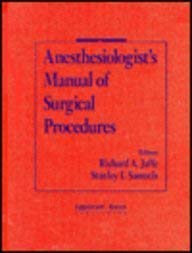 Stock image for Anesthesiologist Manual of Surgical Procedures for sale by Better World Books