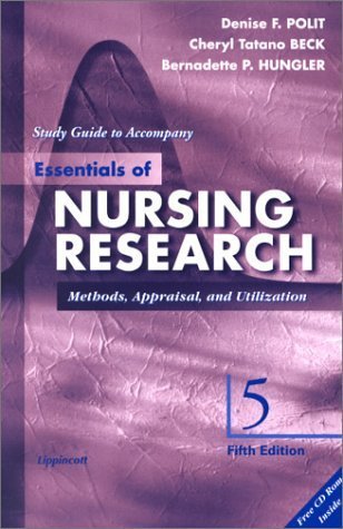 Imagen de archivo de Study Guide to Accompany Essentials of Nursing Research: Methods, Appraisal, and Utilization a la venta por Redux Books