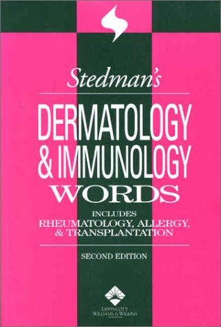 Imagen de archivo de Dermatology and Immunology Words : Includes Rheumatology, Allergy and Transplantation a la venta por Better World Books