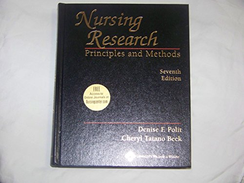 9780781737333: Nursing Research: Principles and Methods