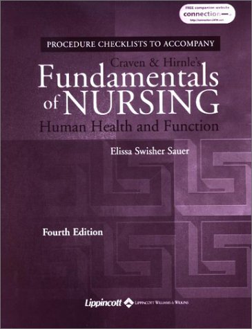 Imagen de archivo de Procedure Checklist to Accompany Fundamentals of Nursing: Human Health and Function, 4E a la venta por BookHolders