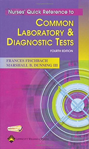 Imagen de archivo de Nurse's Quick Reference to Common Laboratory and Diagnostic Tests a la venta por Better World Books