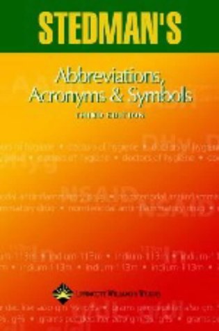 9780781744072: Stedman's Abbrev: Abbreviations, Acronyms & Symbols