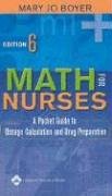 Beispielbild fr Math For Nurses: A Pocket Guide To Dosage Calculation And Drug Preparation zum Verkauf von BooksRun