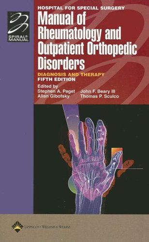 Imagen de archivo de Hospital for Special Surgery Manual of Rheumatology and Outpatient Orthopedic Disorders: Diagnosis and Therapy a la venta por More Than Words