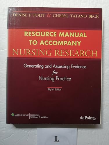 Beispielbild fr Resource Manual to Accompany Nursing Research (Point (Lippincott Williams & Wilkins)) zum Verkauf von Wonder Book