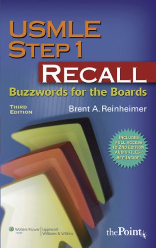 Imagen de archivo de USMLE Step 1 Recall : Buzzwords for the Boards a la venta por Better World Books