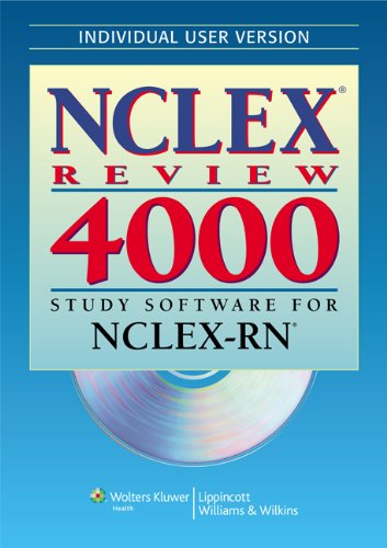 Stock image for NCLEX Review 4000 Study Software for NCLEX-RN -Individual User Edition for sale by Byrd Books