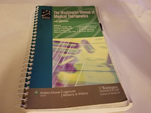 9780781781251: The Washington Manual of Medical Therapeutics (Spiral Manual Series)