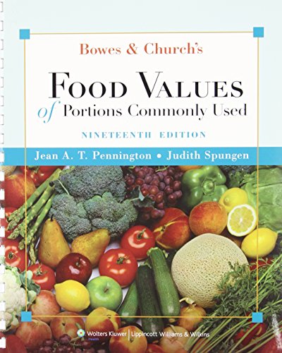 Stock image for Bowes Churchs Food Values of Portions Commonly Used for sale by Zoom Books Company