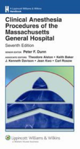 Stock image for Clinical Anesthesia Procedures of the Massachusetts General Hospital for sale by Best and Fastest Books