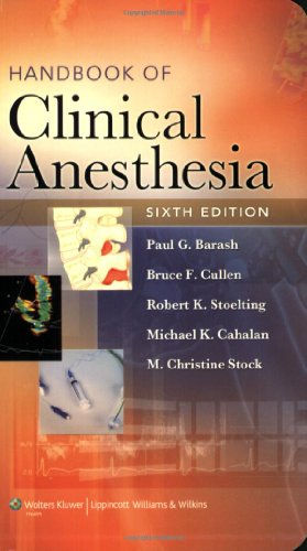 Beispielbild fr Handbook of Clinical Anesthesia (Barash, Handbook of Clinical Anesthesia) zum Verkauf von Half Price Books Inc.