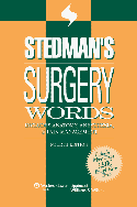 Stedman's Surgery Words, Fourth Edition, Download: Single User Download (9780781790161) by Stedman's