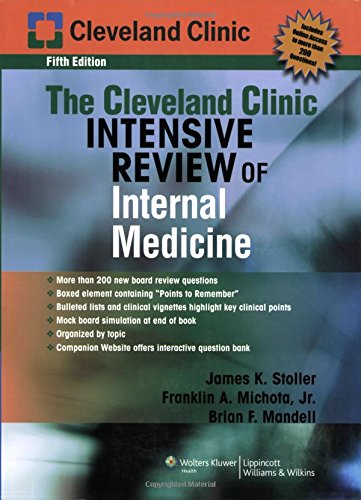 Imagen de archivo de The Cleveland Clinic Foundation Intensive Review of Internal Medicine (CLEVELAND CLINIC INTENSIVE REV) a la venta por HPB-Red