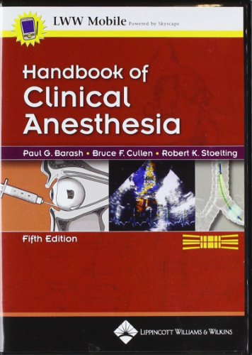 Stock image for Handbook of Clinical Anesthesia: PDA for sale by HPB-Red