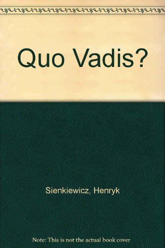 9780781801850: Quo Vadis?