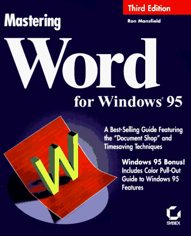 Stock image for Mastering Word for Windows 95 for sale by gigabooks