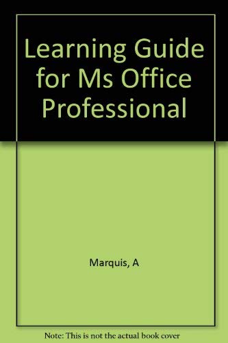 Learning Guide to Microsoft Office for Windows 95 (9780782119145) by Marquis, Annette; Courter, Gini