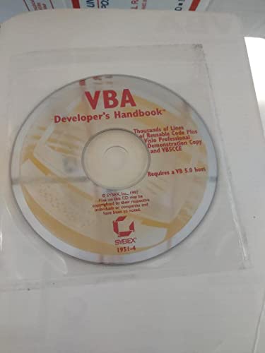 Beispielbild fr VBA Developer's Handbook zum Verkauf von Better World Books