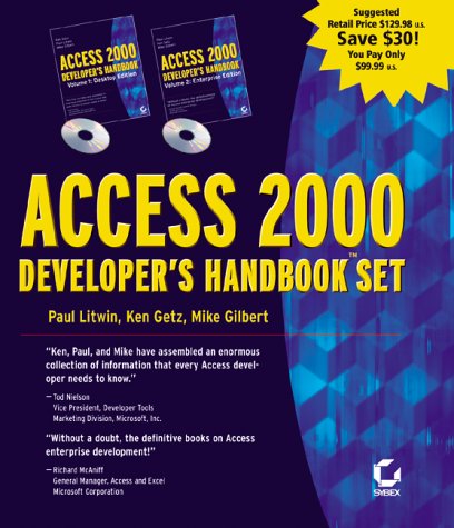 Imagen de archivo de Access 2000 Developer's Handbook 2 Volume Set a la venta por SecondSale