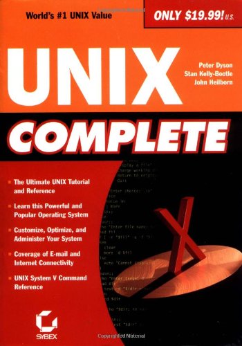 Beispielbild fr UNIX Complete zum Verkauf von Wonder Book