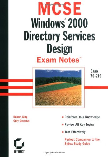 Stock image for MCSE : Windows 2000 Directory Services Design Exam Notes for sale by Better World Books: West