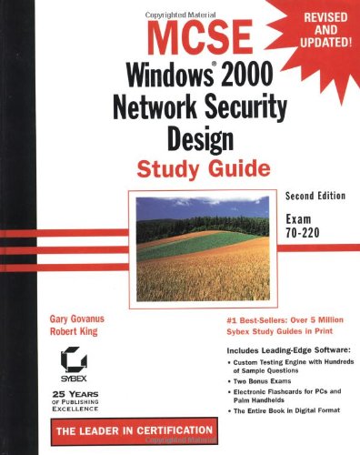 Imagen de archivo de McSe Windows 2000 Network Security Design Study Guide a la venta por HPB-Red