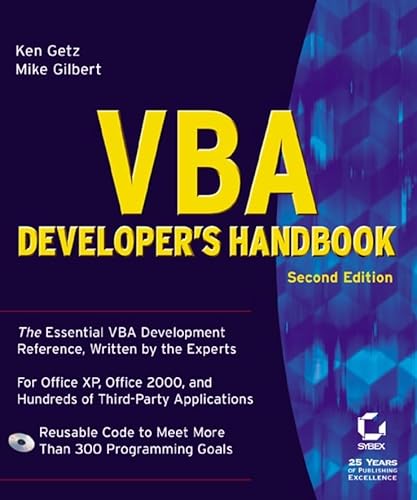 Beispielbild fr VBA Developer's Handbook zum Verkauf von Better World Books