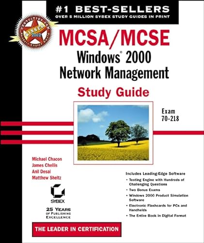 Imagen de archivo de MCSA/MCSE: Windows 2000 Network Management Study Guide with CD-ROM a la venta por HPB-Emerald