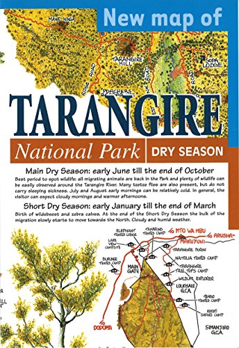 9780783424453: New Map of Tarangire National Park