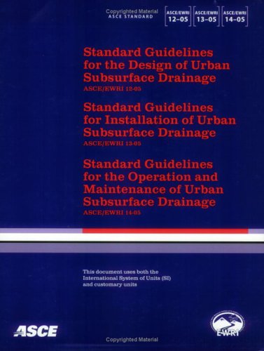 Stock image for Standard Guidelines for the Design of Urban Subsurface Drainage for sale by Better World Books