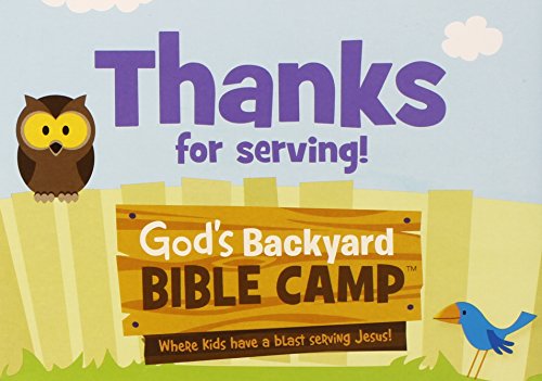 Staff Appreciation Cards: Thanks for serving!: God's Backyard Bible Camp (9780784737675) by Standard Publishing