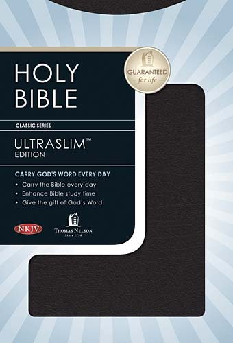 9780785200956: Nkjv Slimline Bible: 3016 Black Genuine Leather Gilded-Gold Page Edges