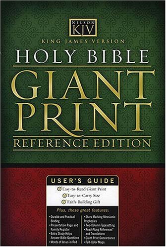 9780785202707: Holy Bible/King James Version/Giant Print Reference Bible With Concordance/No. 883CB Blue Leatherflex Silver Edge Pages