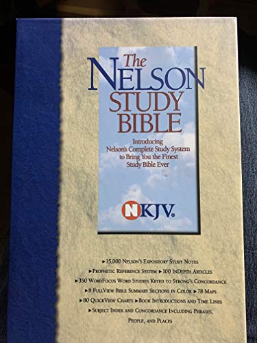 Imagen de archivo de Nelson Study Bible The Most Comprehensive Study Bible Available a la venta por Sunshine State Books