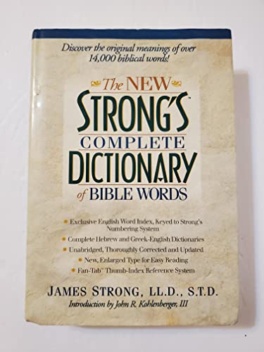 Beispielbild fr The New Strongs Complete Dictionary of Bible Words zum Verkauf von Zoom Books Company