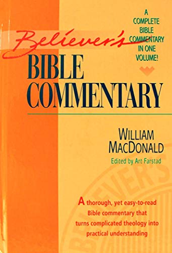 Imagen de archivo de Believer's Bible Commentary a la venta por Patrico Books