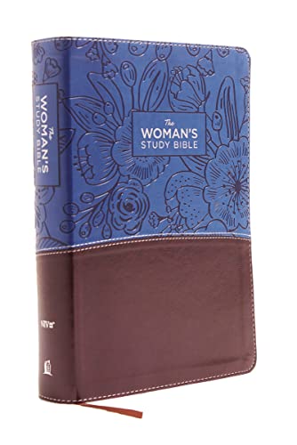 Stock image for NIV, The Woman's Study Bible, Leathersoft, Blue/Brown, Full-Color, Red Letter: Receiving God's Truth for Balance, Hope, and Transformation for sale by ZBK Books