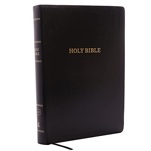 Stock image for KJV Holy Bible, Giant Print Center-Column Reference Bible, Black Leather-look, 53,000 Cross References, Red Letter, Comfort Print: King James Version for sale by HPB-Red