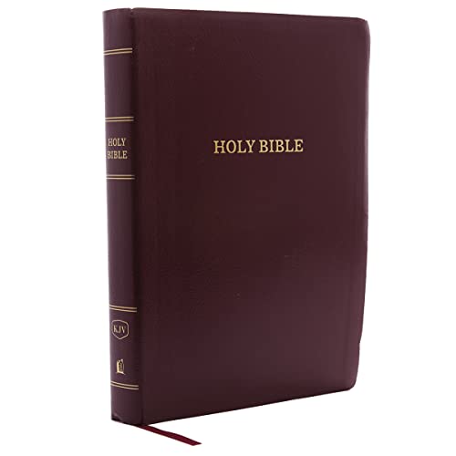 Stock image for KJV Holy Bible, Giant Print Center-Column Reference Bible, Burgundy Leather-look, 53,000 Cross References, Red Letter, Comfort Print: King James Version for sale by HPB-Blue