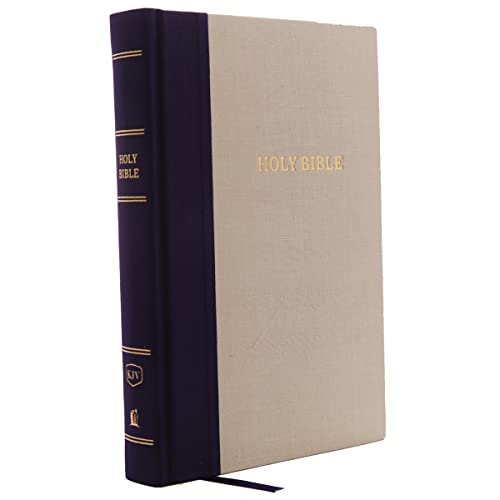 Beispielbild fr KJV Holy Bible, Giant Print Center-Column Reference Bible, Blue/Tan Cloth over Board, 53,000 Cross References, Red Letter, Comfort Print: King James Version zum Verkauf von Mispah books