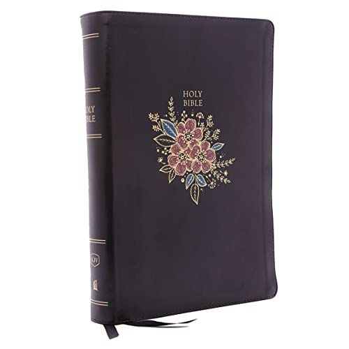 Stock image for KJV Holy Bible: Super Giant Print with 43,000 Cross References, Deluxe Black Floral Leathersoft, Red Letter, Comfort Print: King James Version for sale by GF Books, Inc.