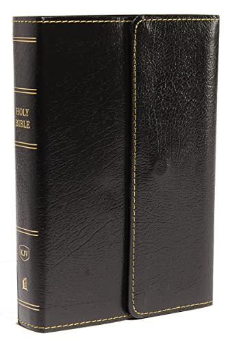 Beispielbild fr KJV, Reference Bible, Compact, Large Print, Snapflap Leather-Look, Black, Red Letter, Comfort Print: Holy Bible, King James Version zum Verkauf von Once Upon A Time Books
