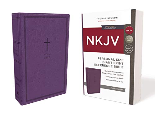 Beispielbild fr NKJV, Reference Bible, Personal Size Giant Print, Leathersoft, Purple, Red Letter, Comfort Print: Holy Bible, New King James Version zum Verkauf von Books of the Smoky Mountains